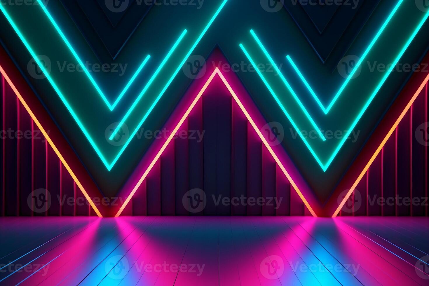 Sleek Modern Geometric Glowing Shapes Outline Background photo