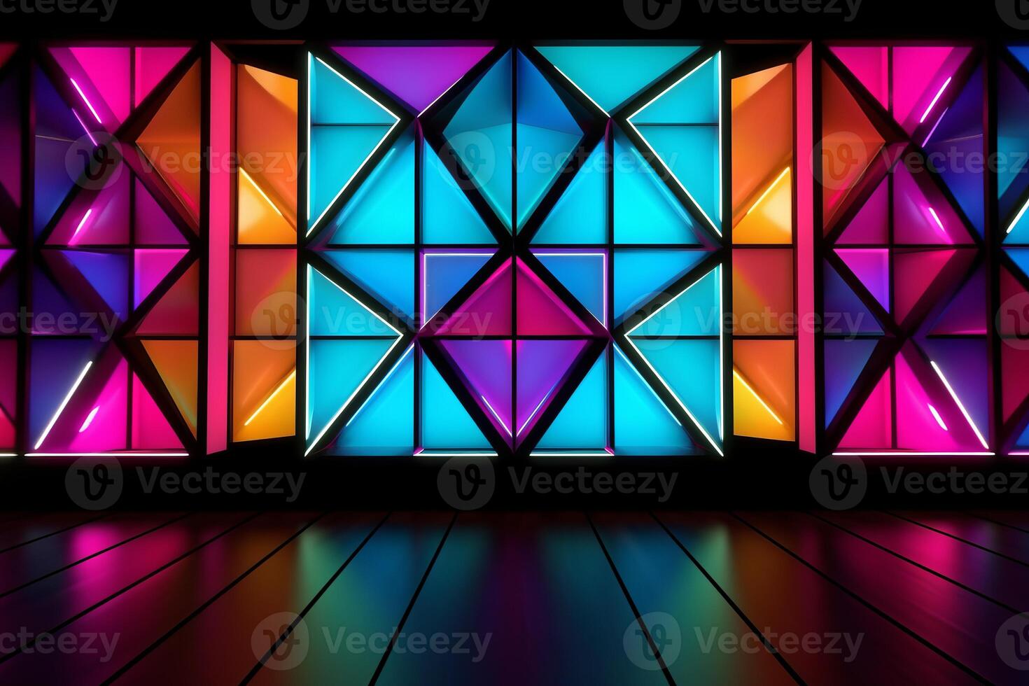 Sleek Modern Geometric Glowing Shapes Outline Background photo