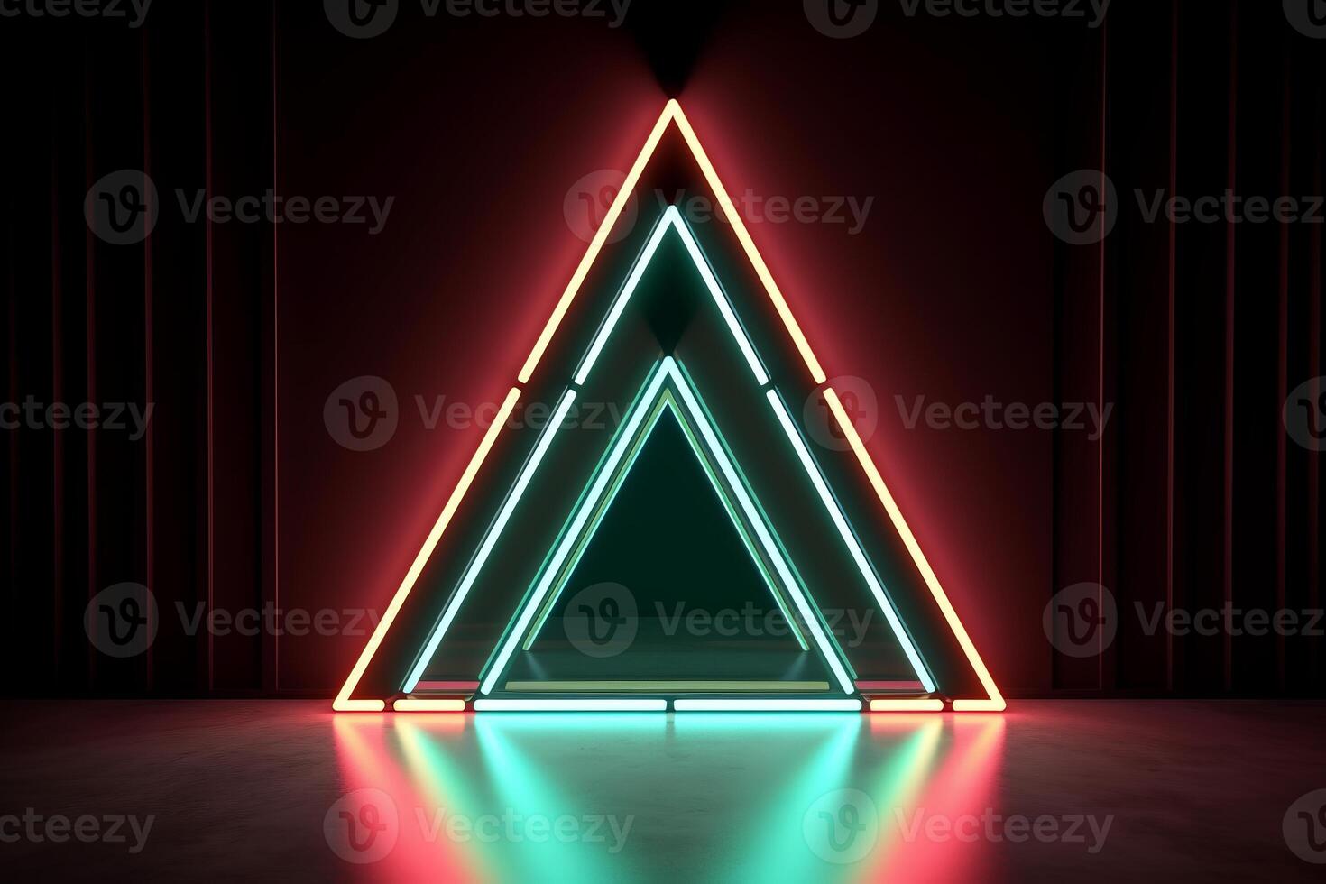 Sleek Modern Geometric Glowing Shapes Outline Background photo