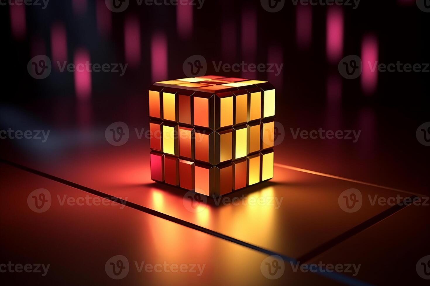 Sleek Modern Geometric Glowing Shapes Outline Background photo