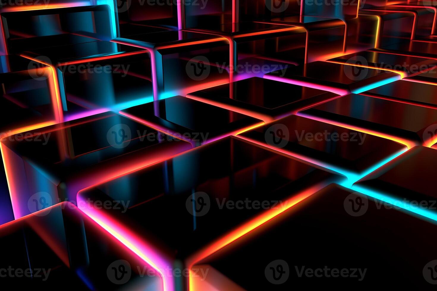 Sleek Modern Geometric Glowing Shapes Outline Background photo