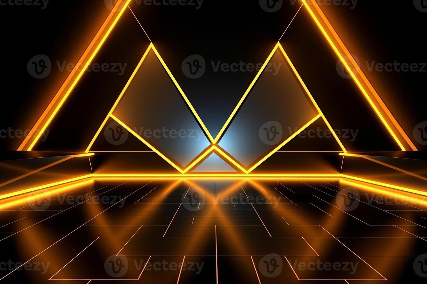 Sleek Modern Geometric Glowing Shapes Outline Background photo