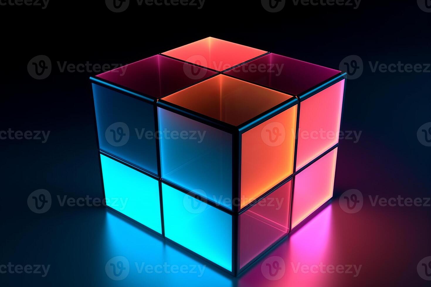 Sleek Modern Geometric Glowing Shapes Outline Background photo