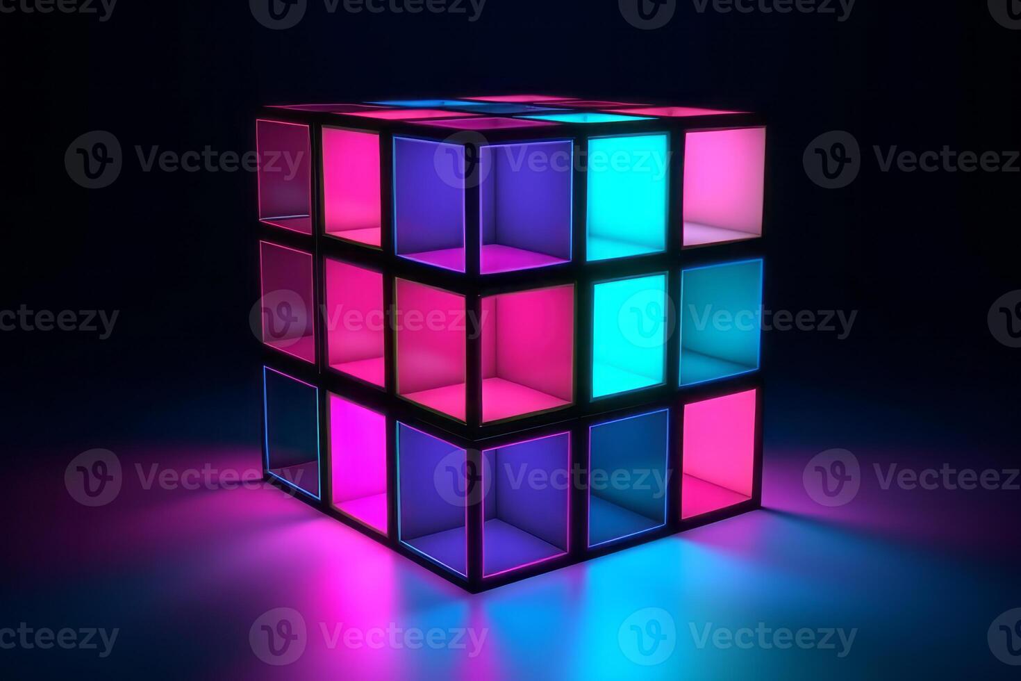 Sleek Modern Geometric Glowing Shapes Outline Background photo
