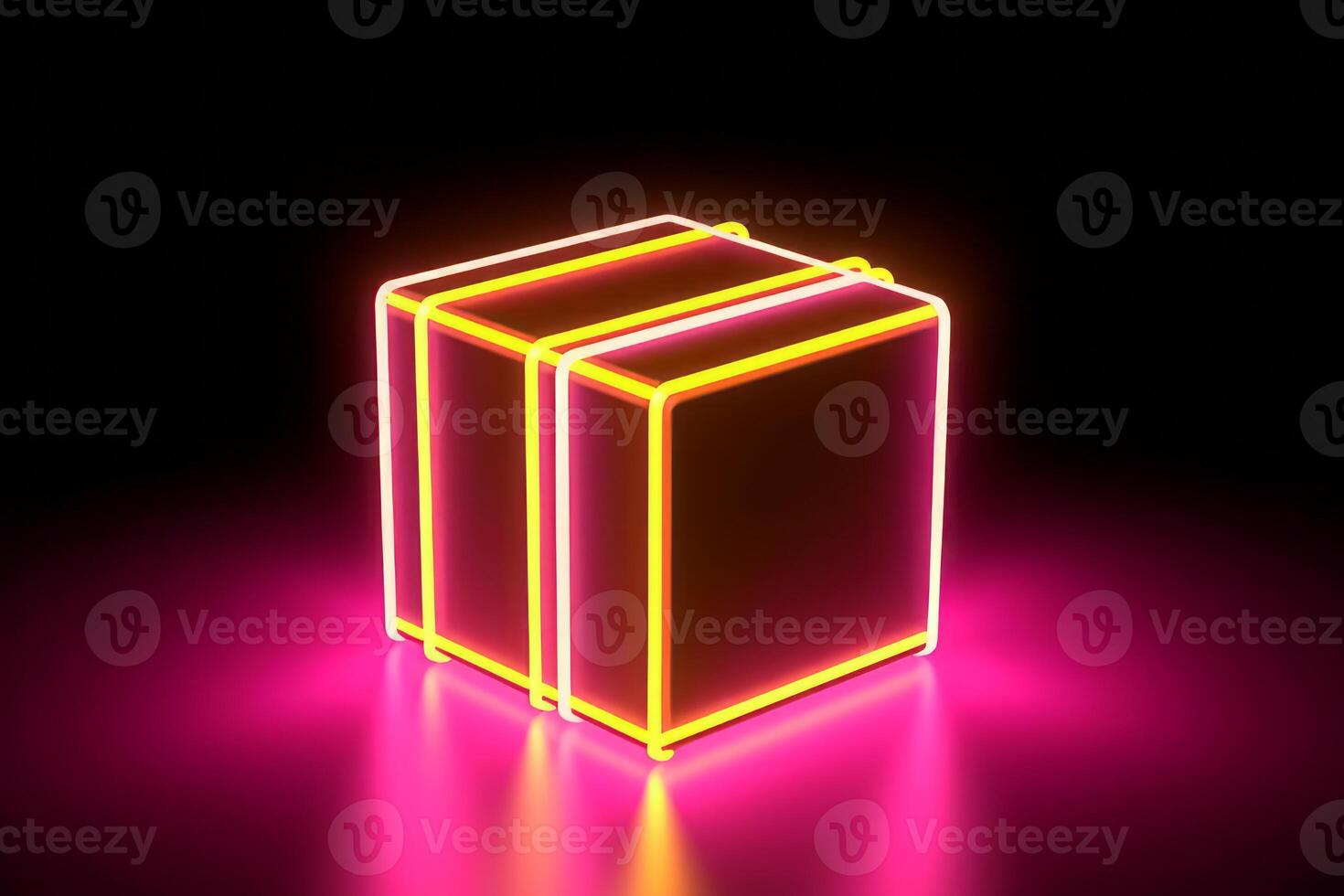 Sleek Modern Geometric Glowing Shapes Outline Background photo