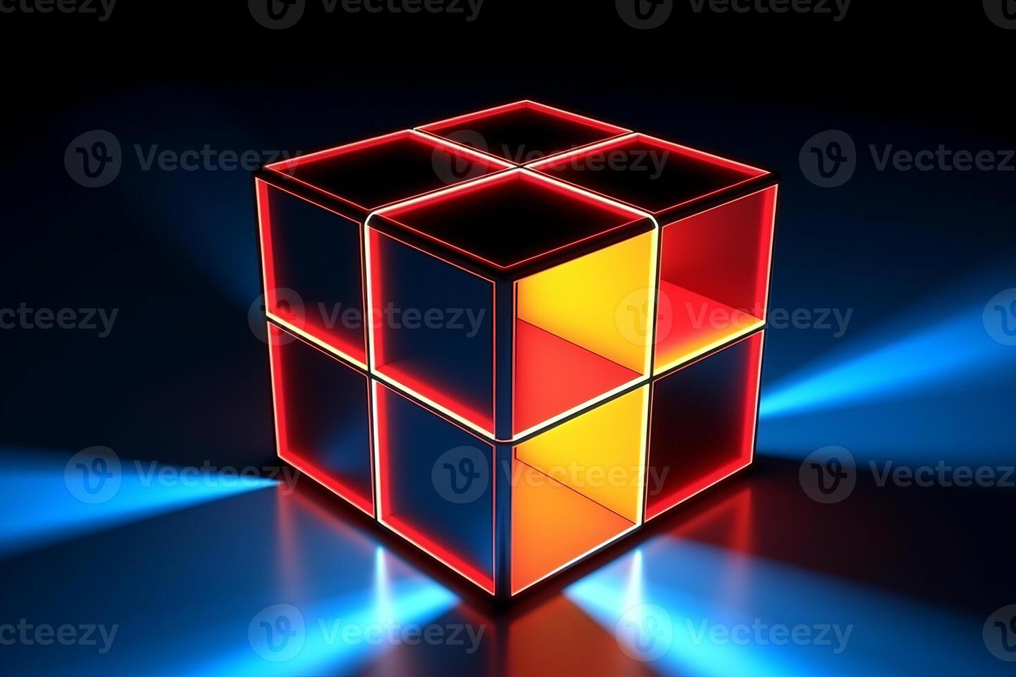 Sleek Modern Geometric Glowing Shapes Outline Background photo