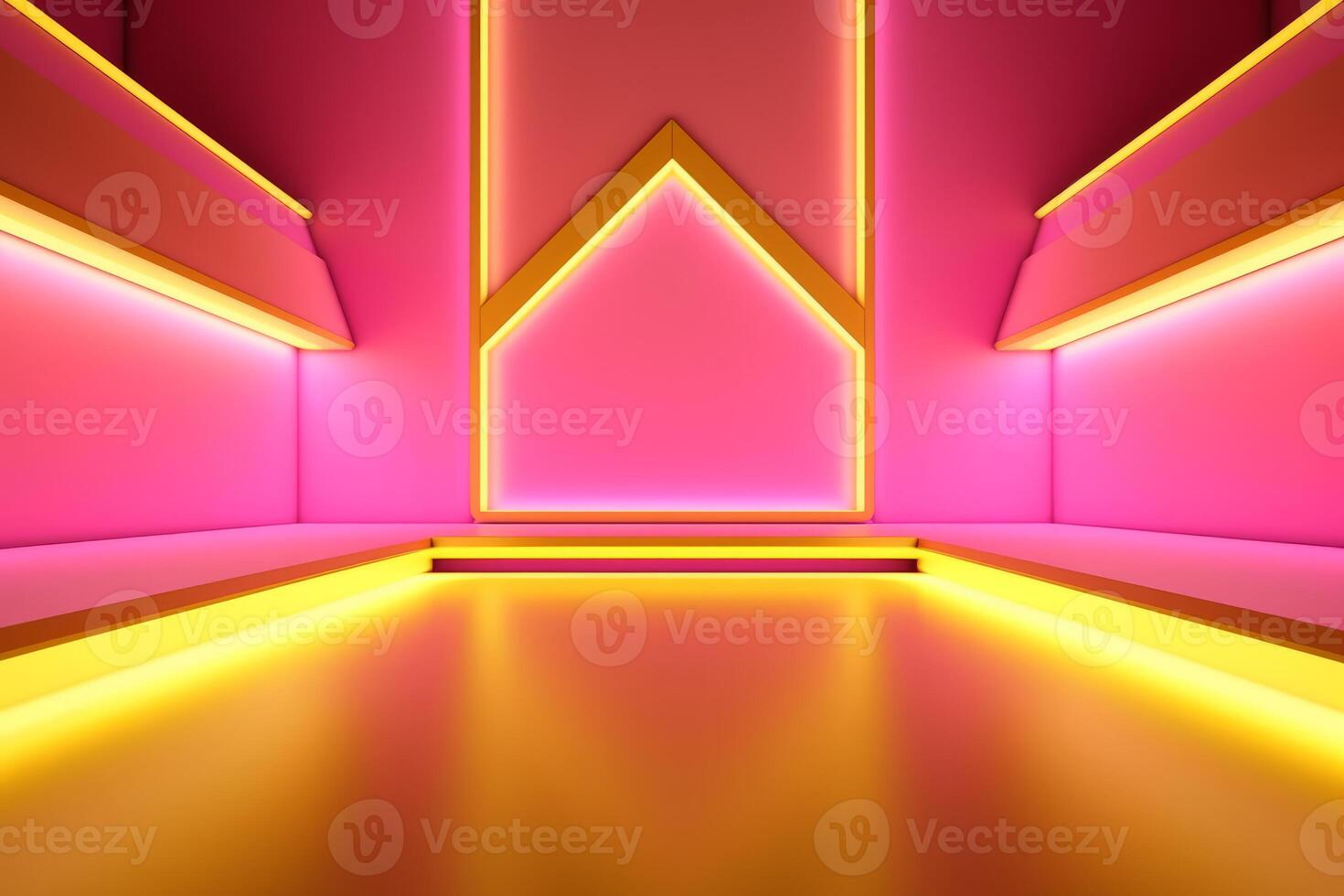 Sleek Modern Geometric Glowing Shapes Outline Background photo