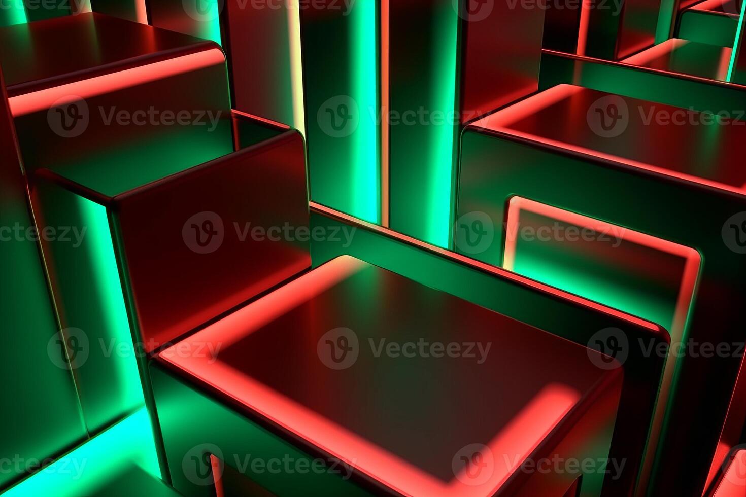 Sleek Modern Geometric Glowing Shapes Outline Background photo