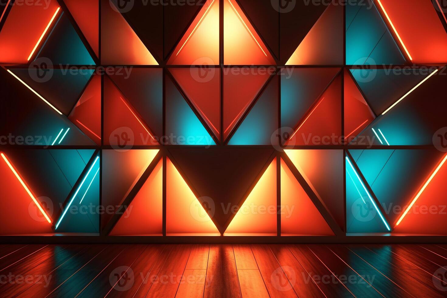 Sleek Modern Geometric Glowing Shapes Outline Background photo