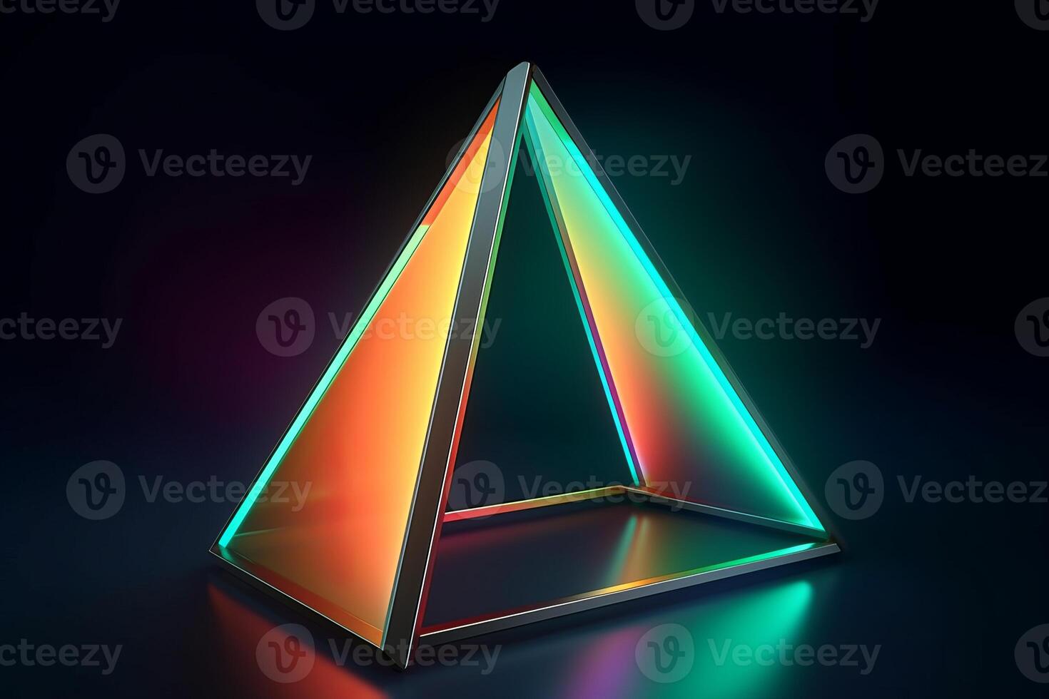 Sleek Modern Geometric Glowing Shapes Outline Background photo