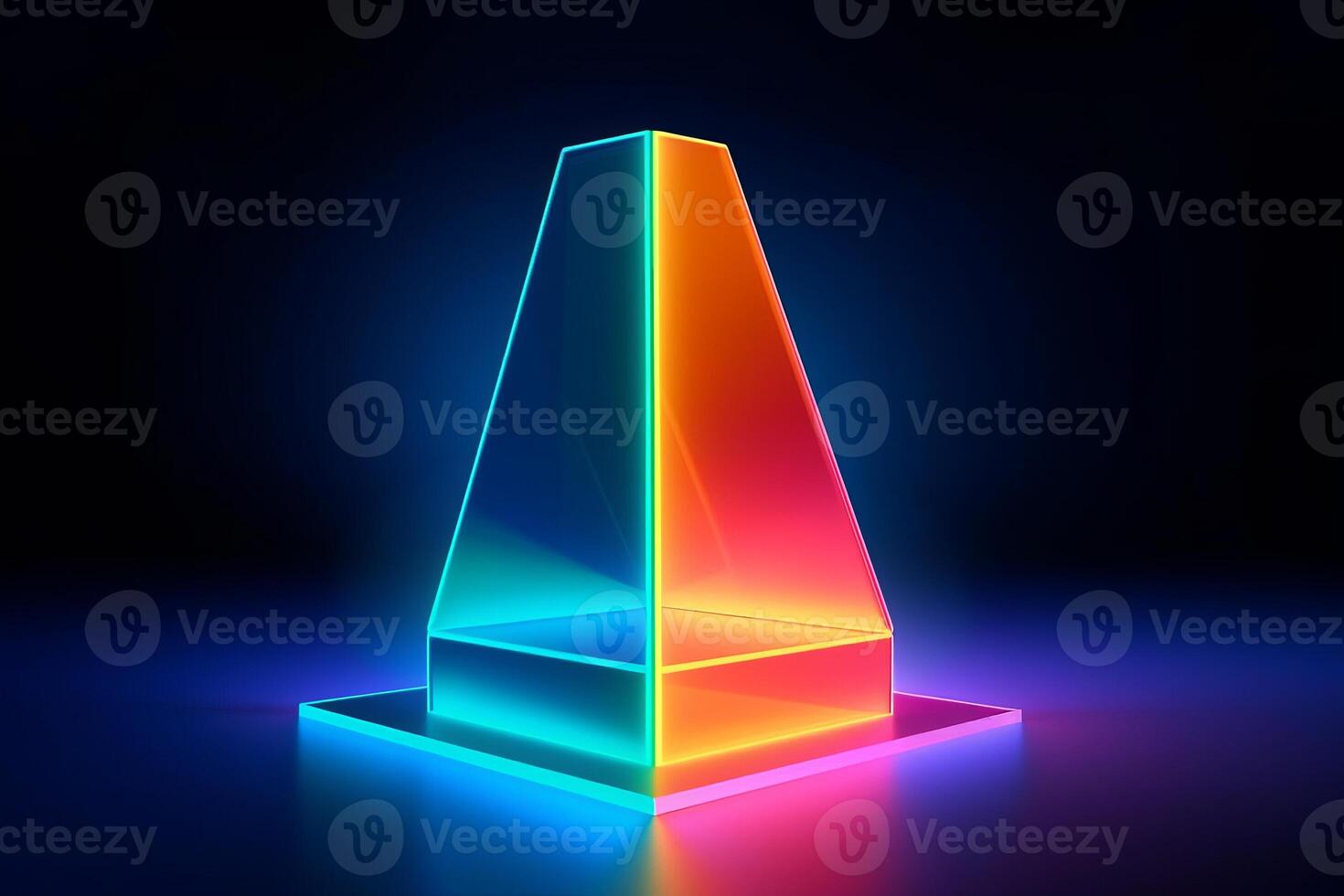 Sleek Modern Geometric Glowing Shapes Outline Background photo