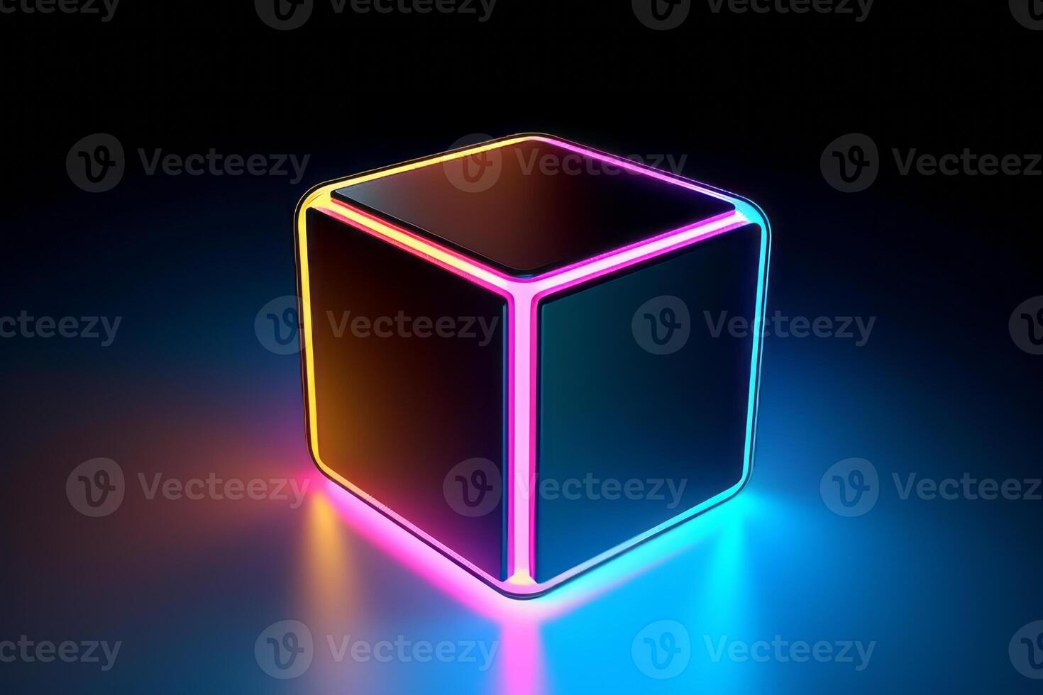 Sleek Modern Geometric Glowing Shapes Outline Background photo