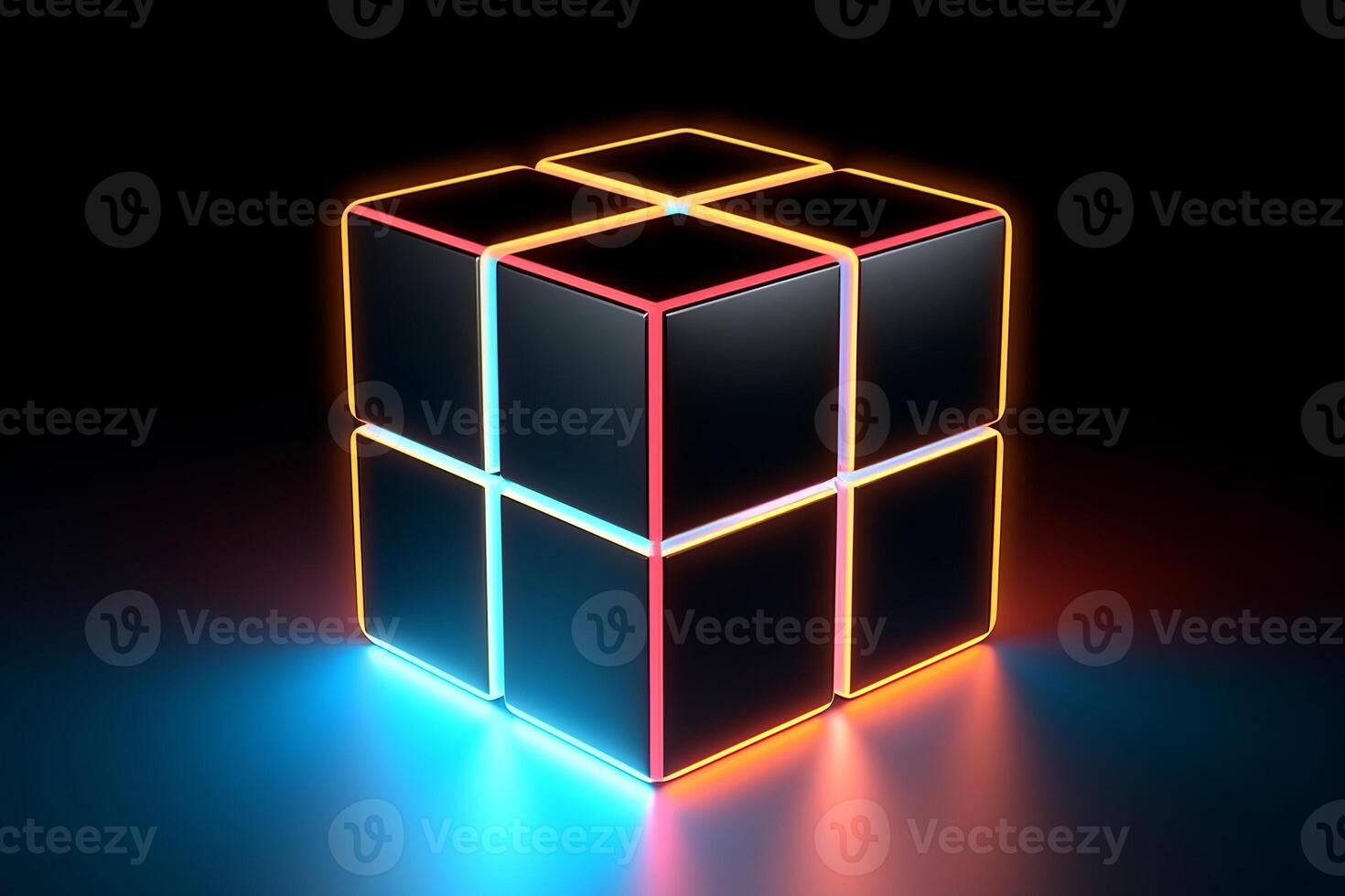 Sleek Modern Geometric Glowing Shapes Outline Background photo