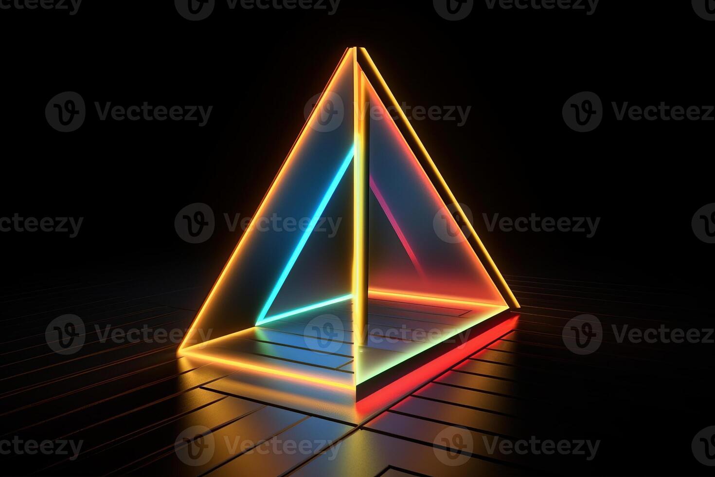 Sleek Modern Geometric Glowing Shapes Outline Background photo