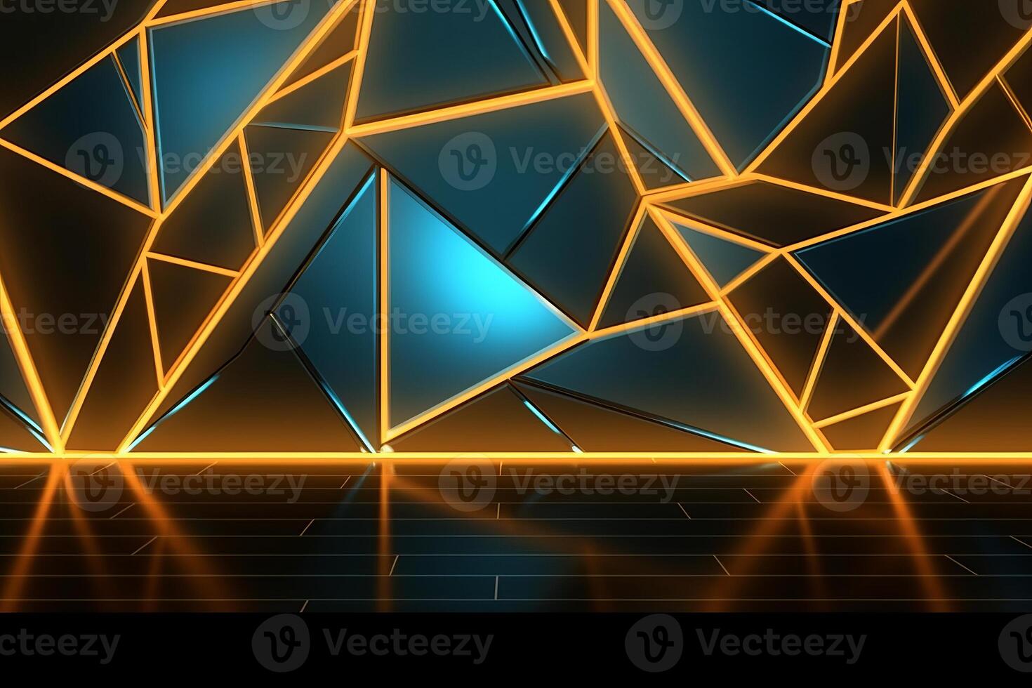 Sleek Modern Geometric Glowing Shapes Outline Background photo