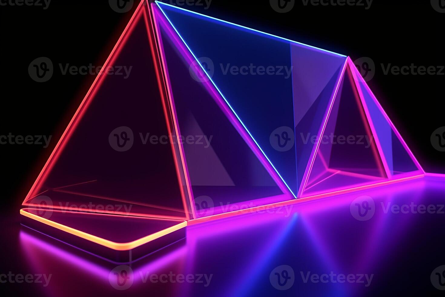 Sleek Modern Geometric Glowing Shapes Outline Background photo
