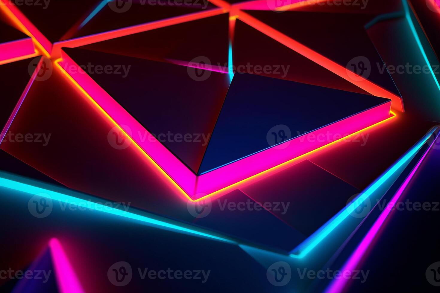 Sleek Modern Geometric Glowing Shapes Outline Background photo
