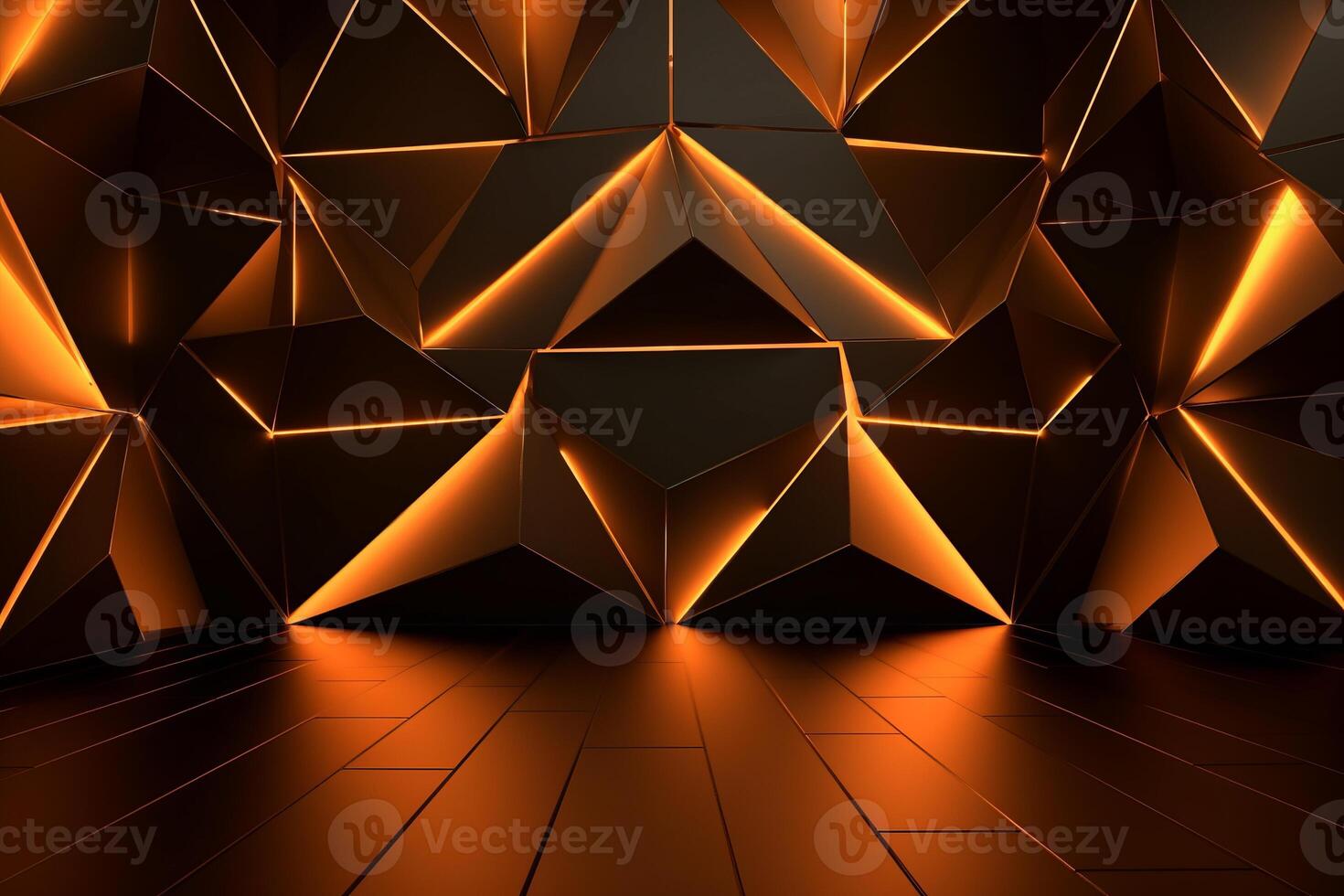 Sleek Modern Geometric Glowing Shapes Outline Background photo