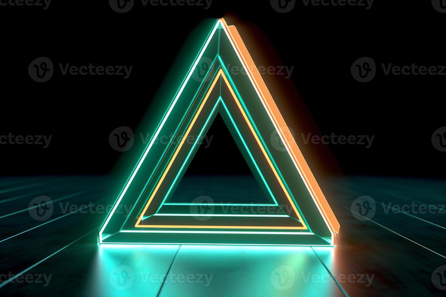 Sleek Modern Geometric Glowing Shapes Outline Background photo