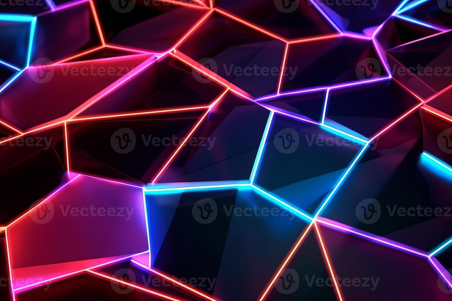 Sleek Modern Geometric Glowing Shapes Outline Background photo