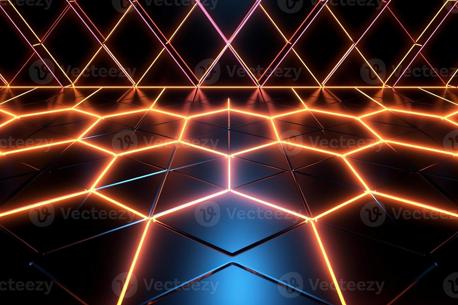Sleek Modern Geometric Glowing Shapes Outline Background photo