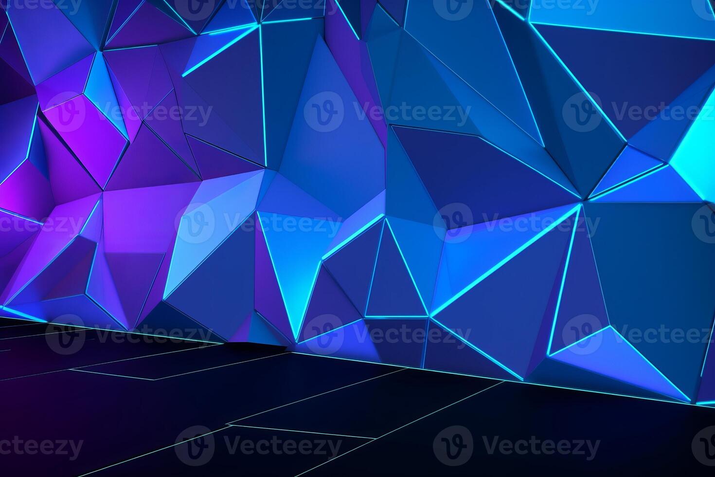 Sleek Modern Geometric Glowing Shapes Outline Background photo