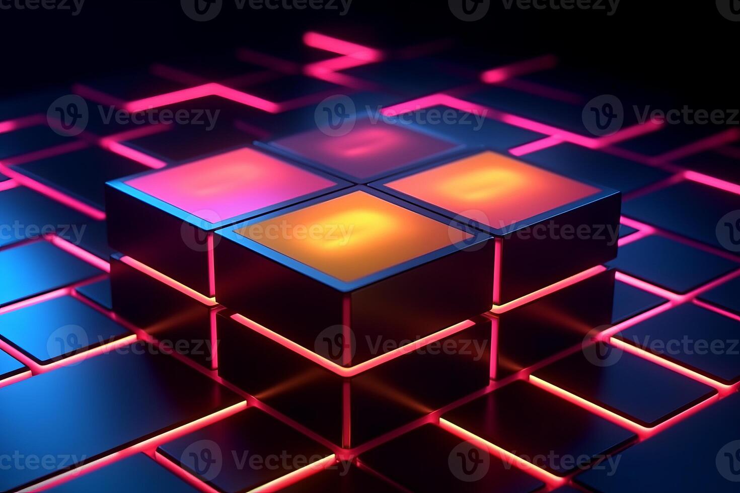 Sleek Modern Geometric Glowing Shapes Outline Background photo