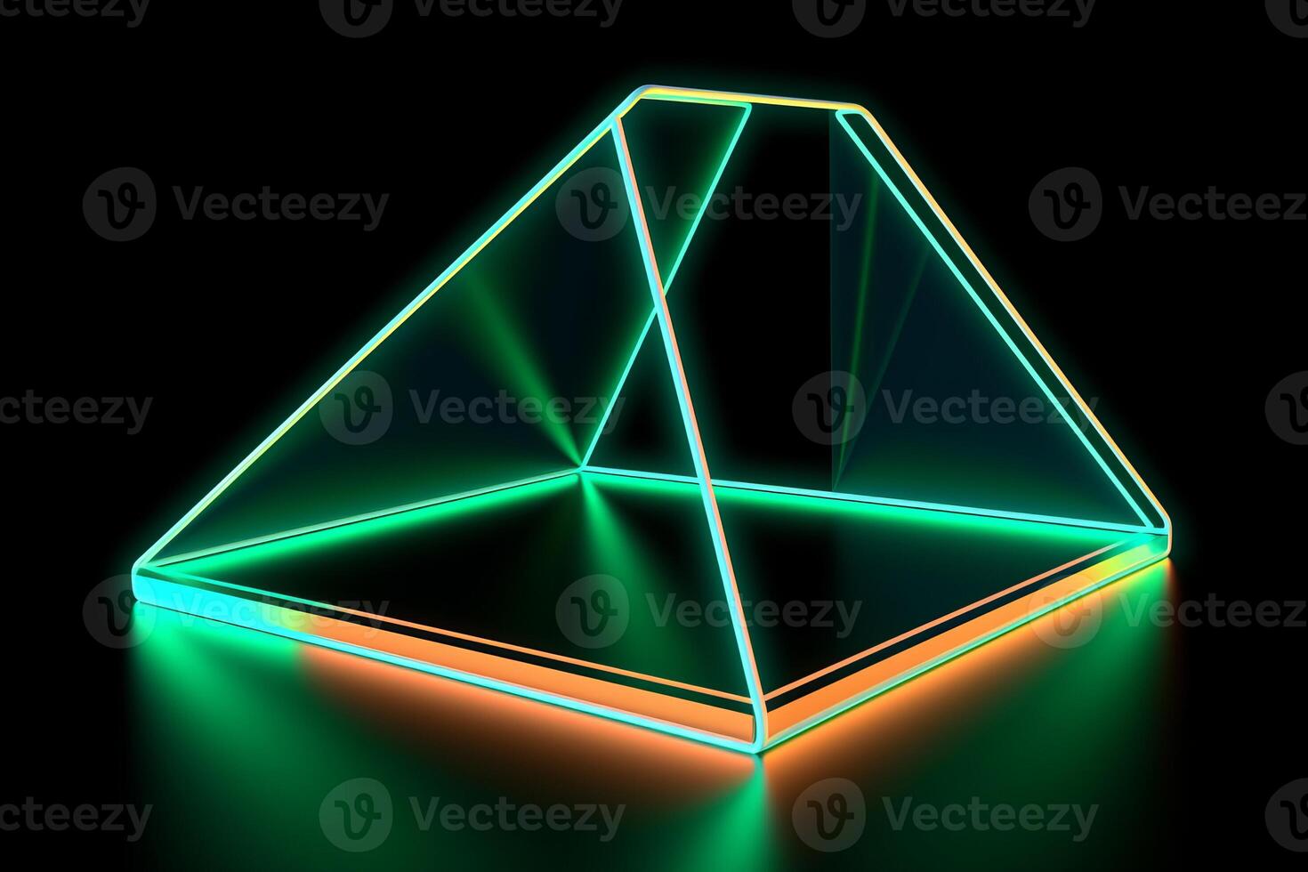 Sleek Modern Geometric Glowing Shapes Outline Background photo