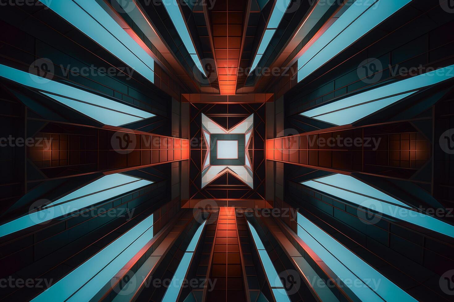 Unique Alien Otherworldly Futuristic Architecture Themed Background Design photo