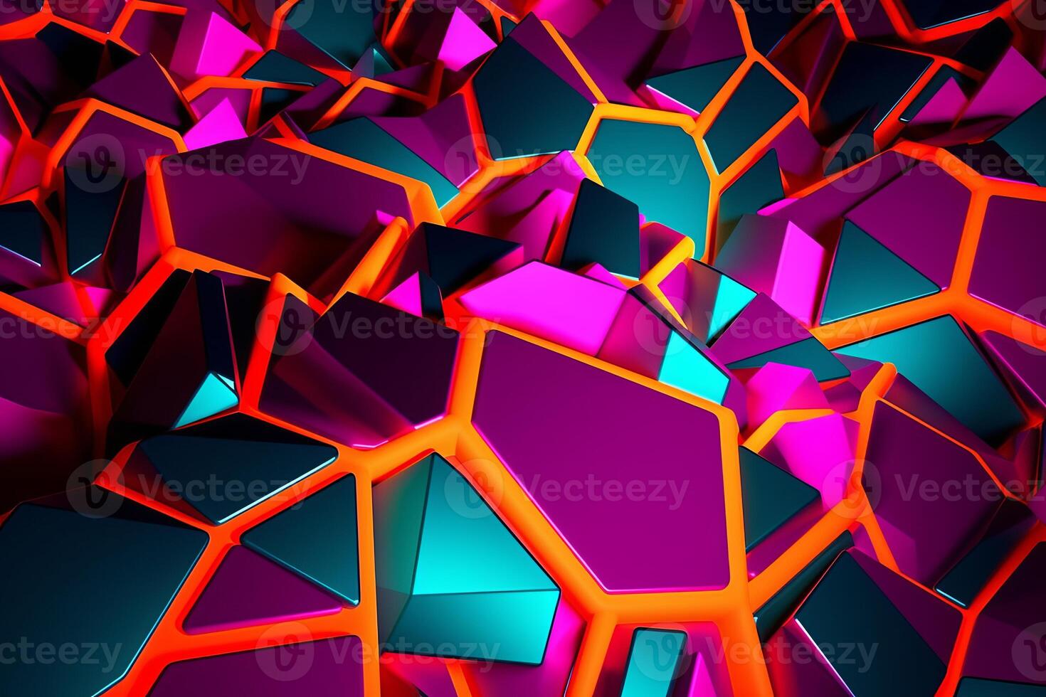 Voronoi Blocks Pattern Texture Background photo
