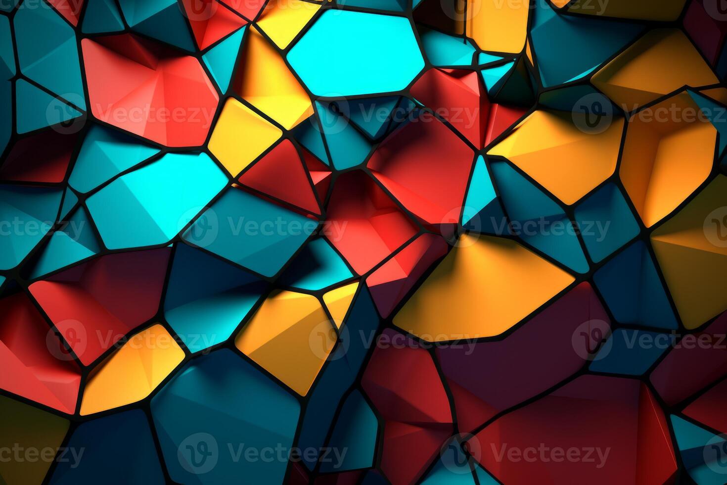 Voronoi Blocks Pattern Texture Background photo