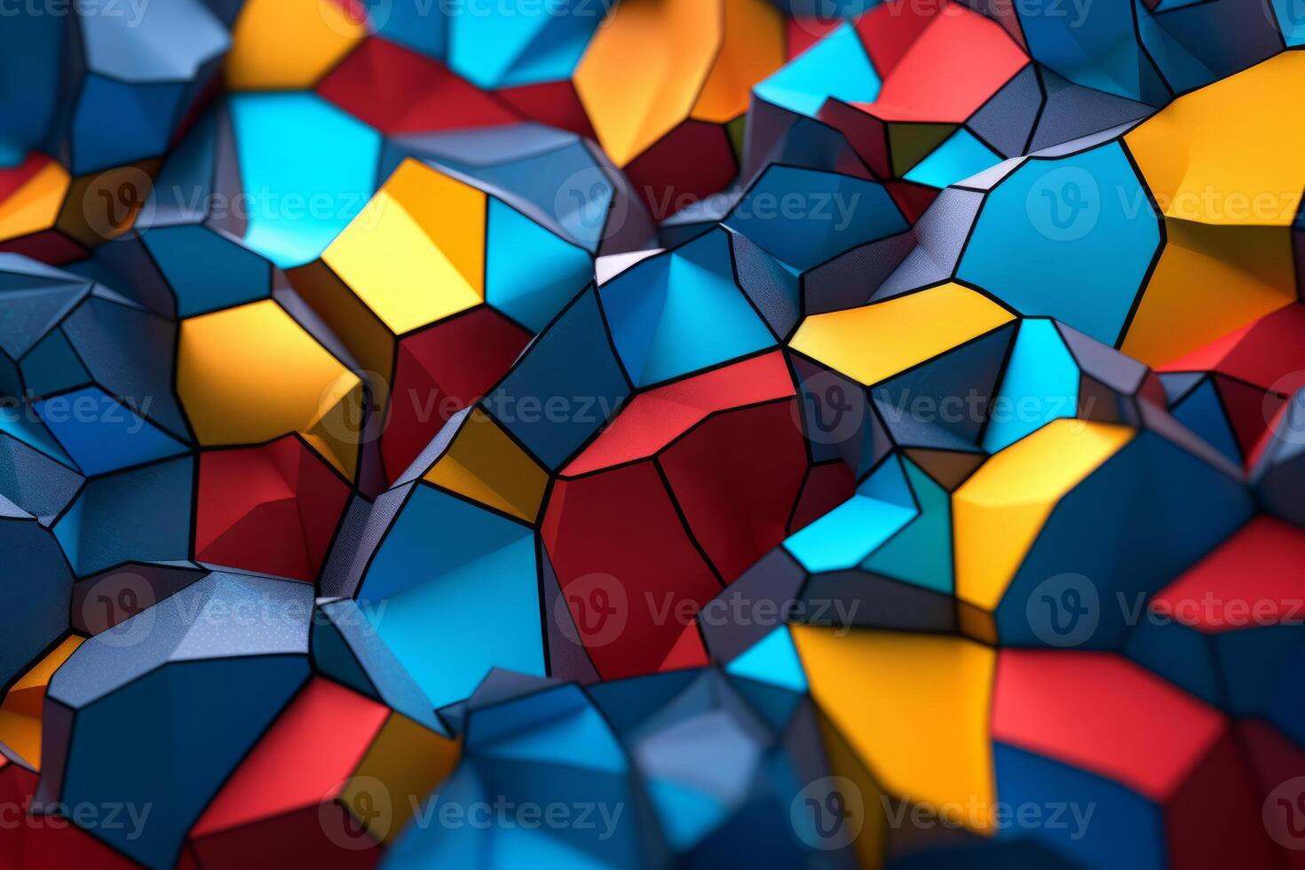 Voronoi Blocks Pattern Texture Background photo
