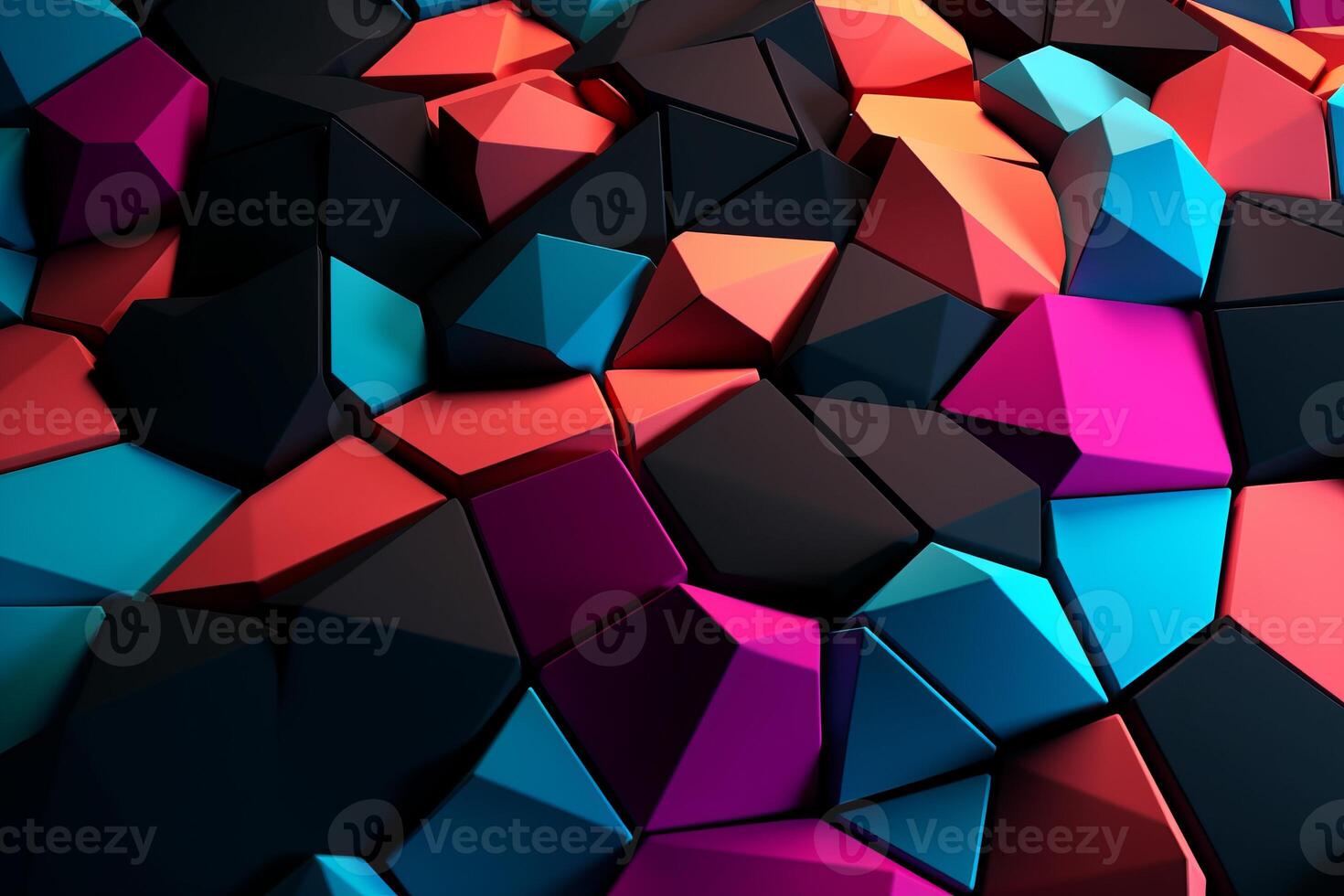 Voronoi Blocks Pattern Texture Background photo