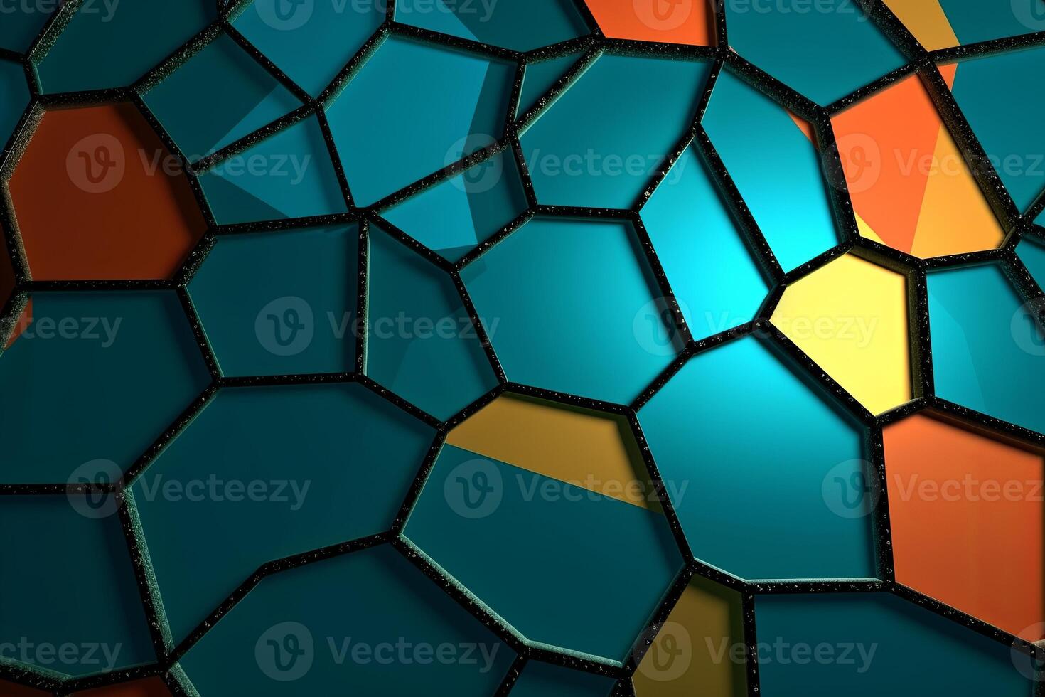 Voronoi Blocks Pattern Texture Background photo