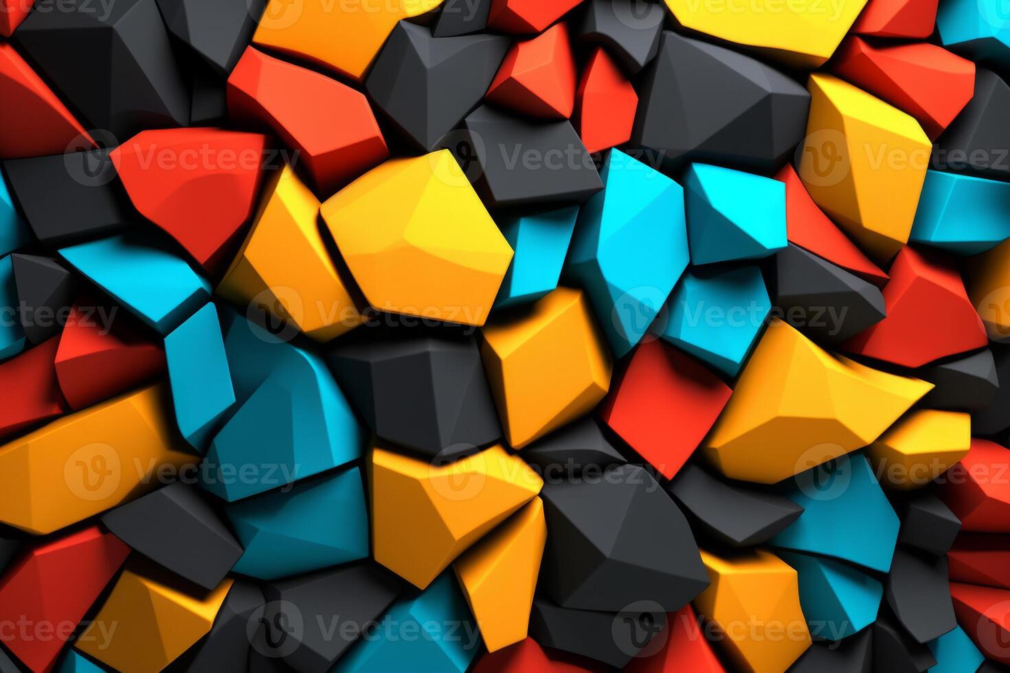 Voronoi Blocks Pattern Texture Background photo