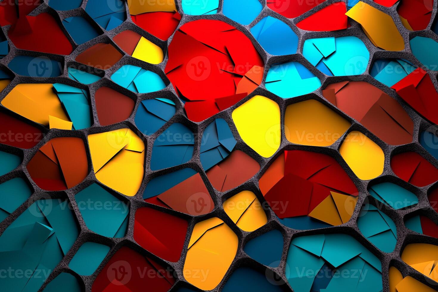 Voronoi Blocks Pattern Texture Background photo