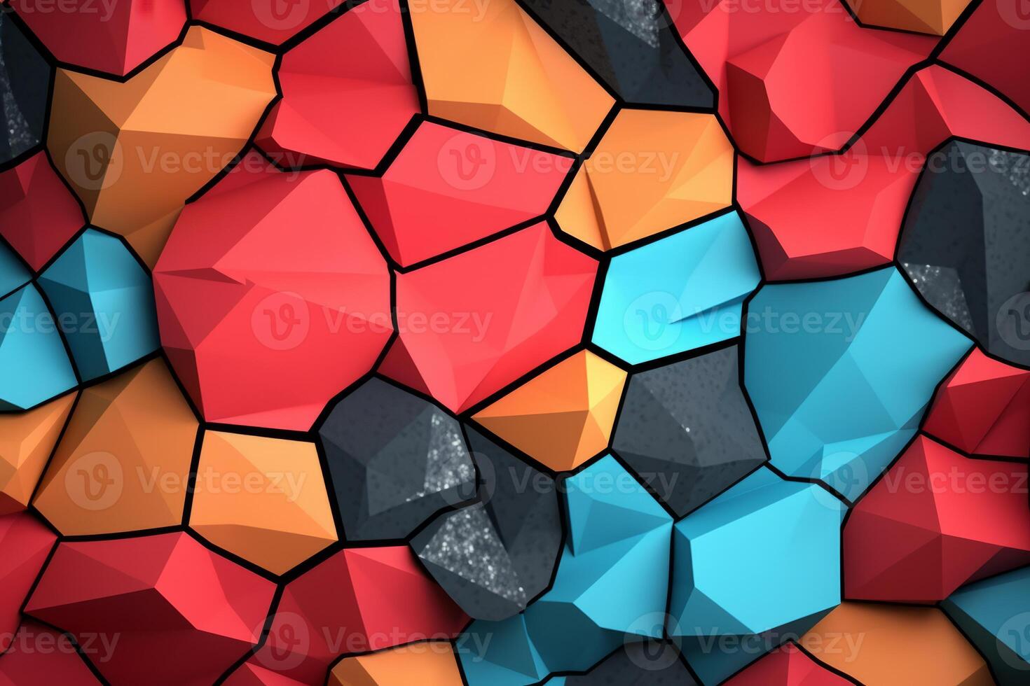 Voronoi Blocks Pattern Texture Background photo