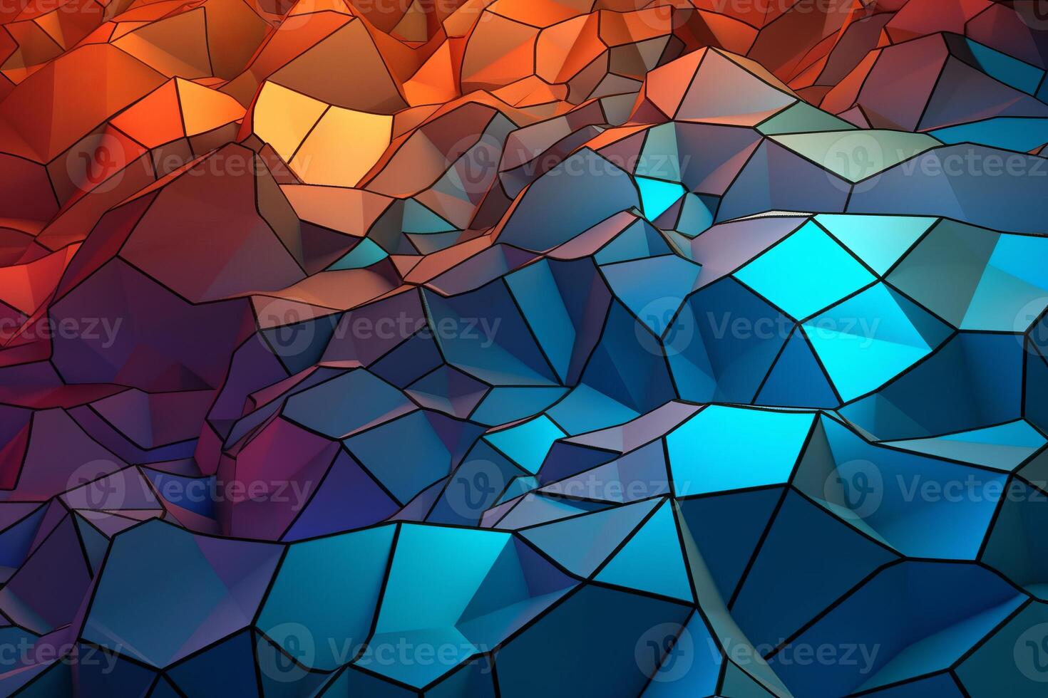 Voronoi Blocks Pattern Texture Background photo