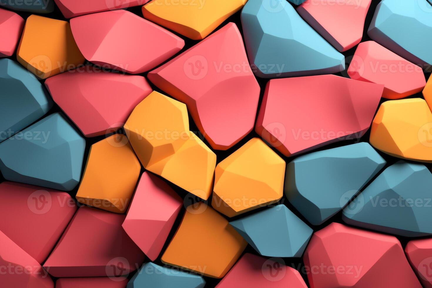 Voronoi Blocks Pattern Texture Background photo