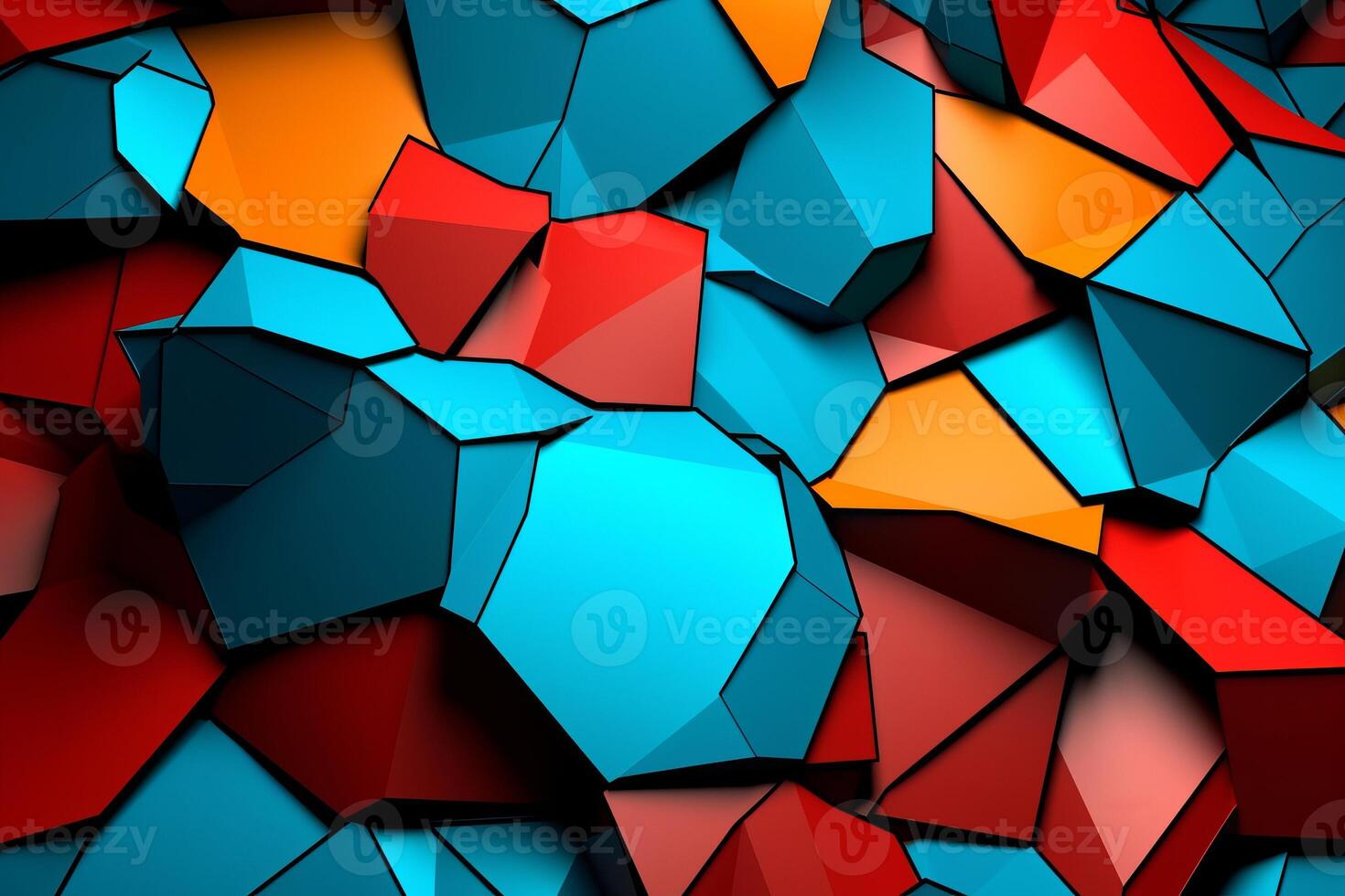 Voronoi Blocks Pattern Texture Background photo