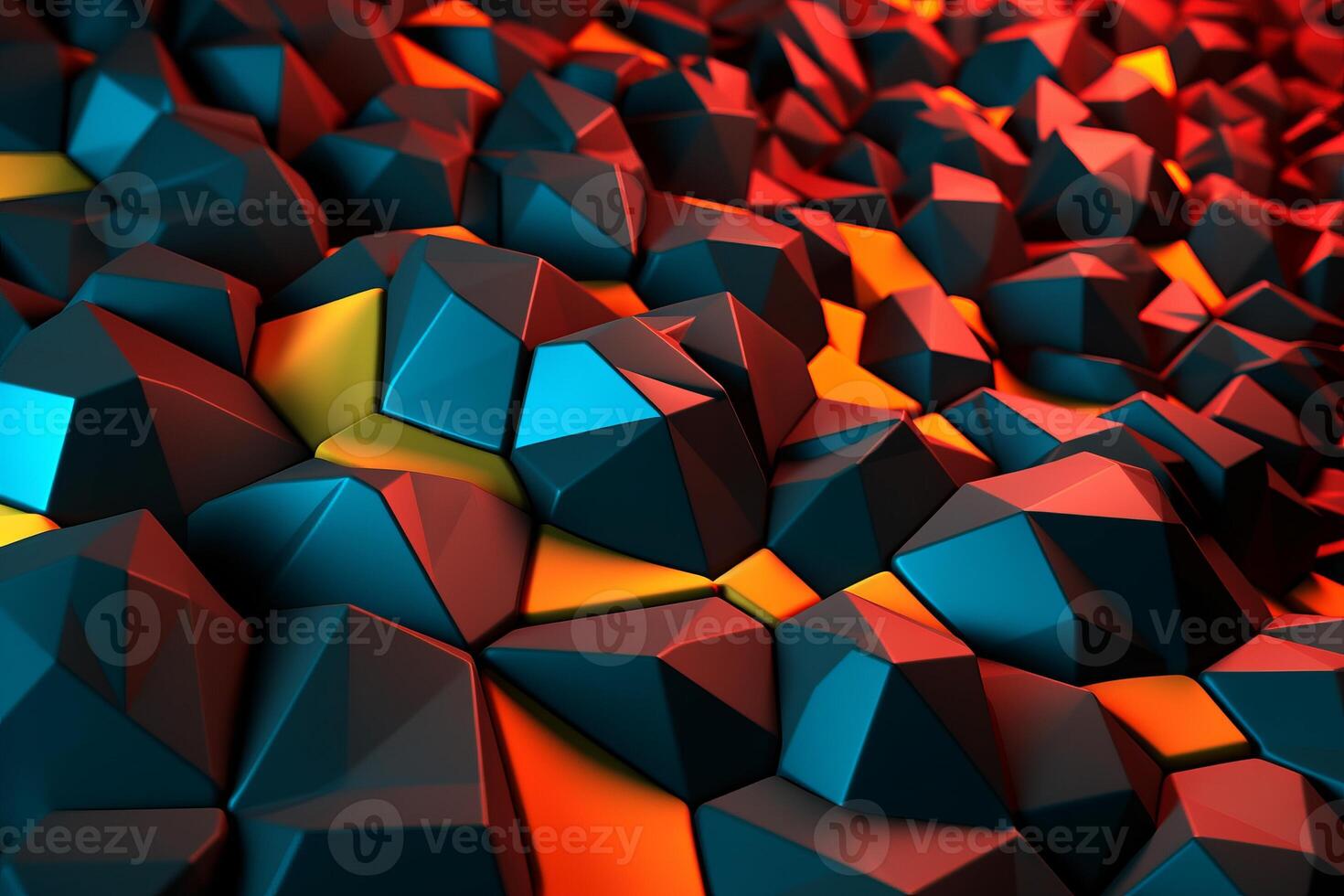 Voronoi Blocks Pattern Texture Background photo