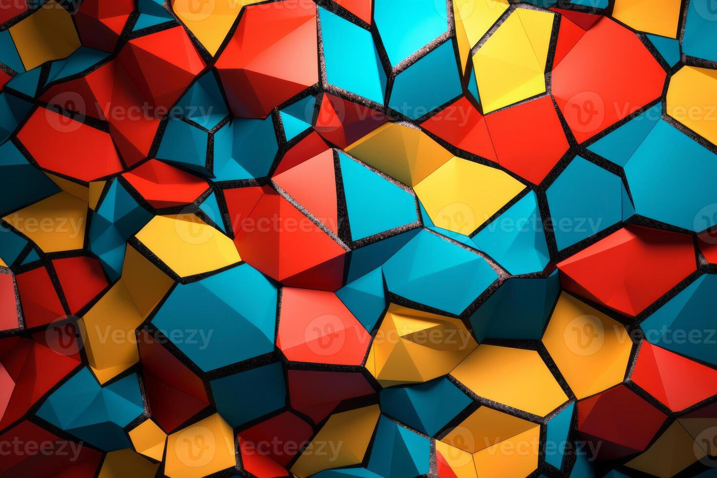 Voronoi Blocks Pattern Texture Background photo