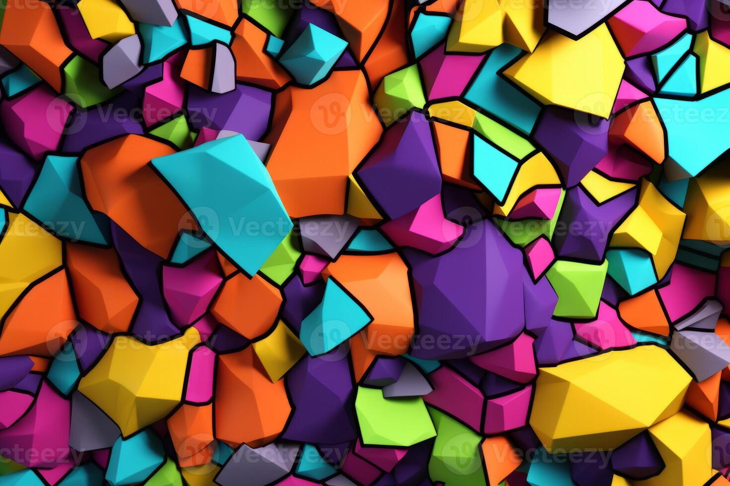 Voronoi Blocks Pattern Texture Background photo