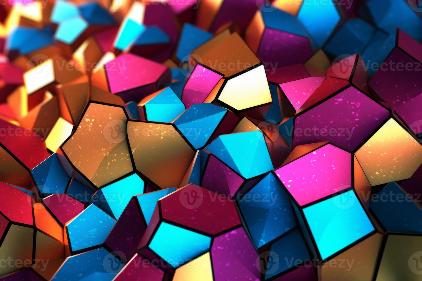 Voronoi Blocks Pattern Texture Background photo