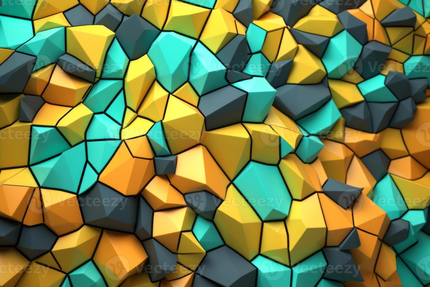 Voronoi Blocks Pattern Texture Background photo