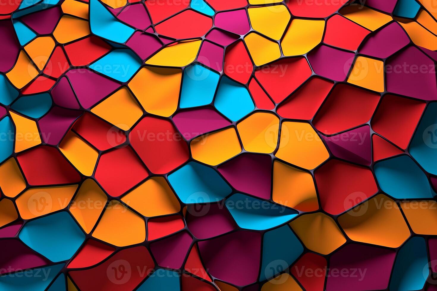 Voronoi Blocks Pattern Texture Background photo