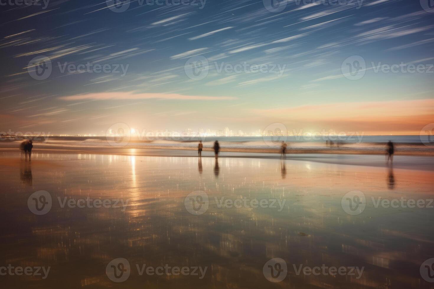 Double Exposure of Crystals on a Beachscape photo