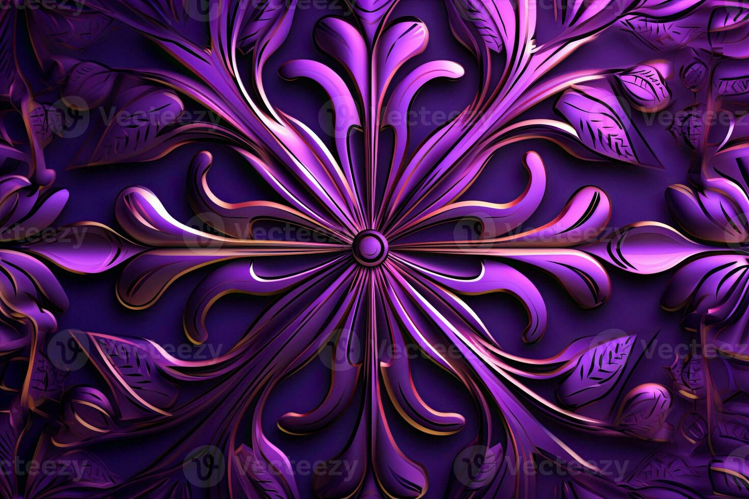 a purple background with an ornate design generative AI photo