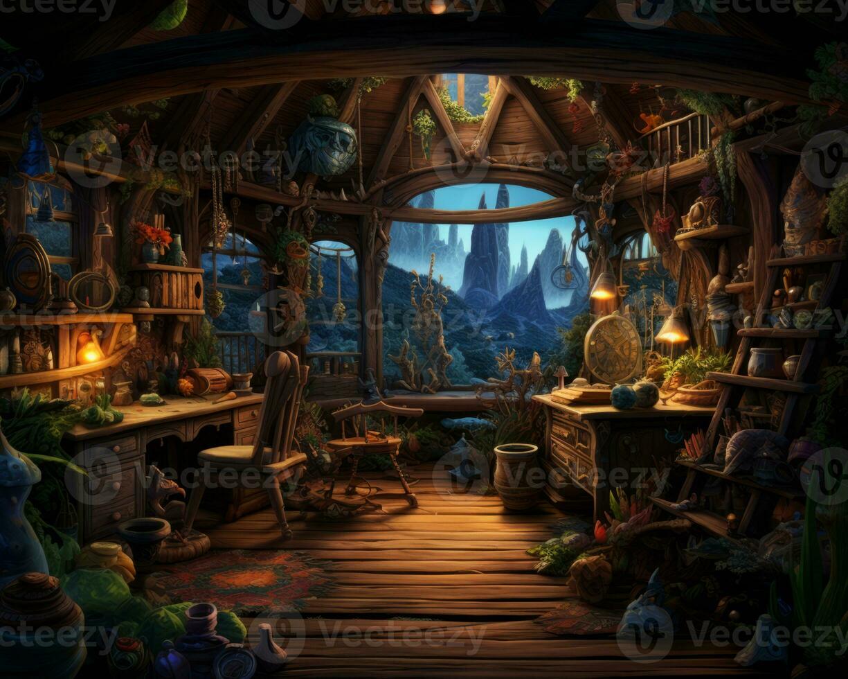 a room with lots of items in it generative AI photo