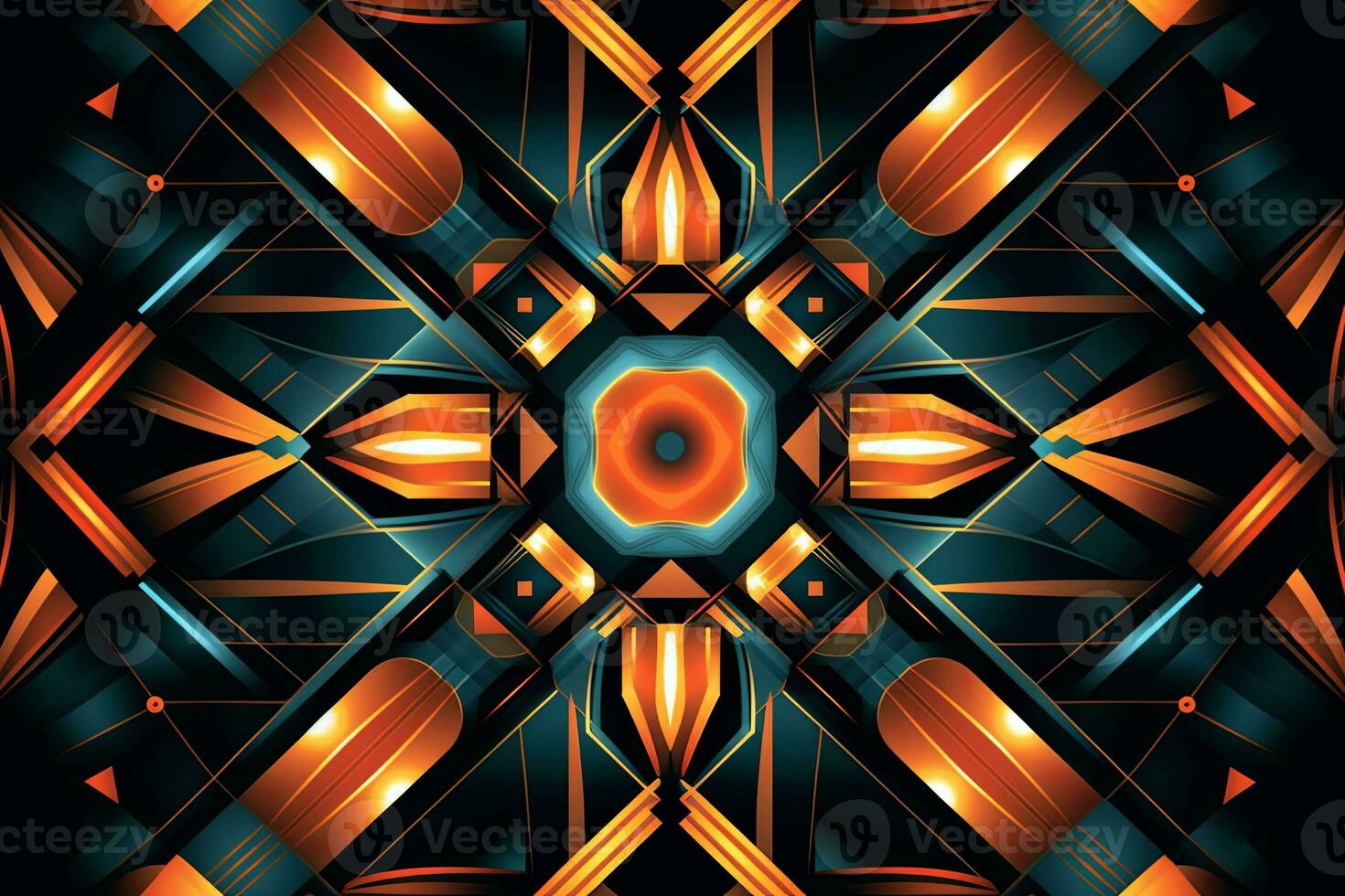 an abstract design with orange and black colors generative AI photo